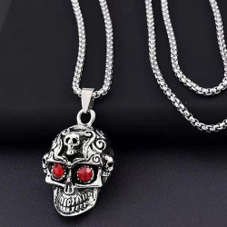 fashion concise skull temperament personality man necklace