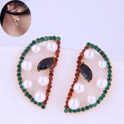 Korean style fashion sweetOL concise flash diamond fruits temperament lady ear..