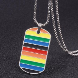 fashion concise rainbow personality man necklace