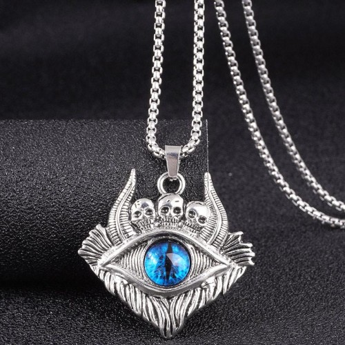 fashion concise skull eyes man personality necklace