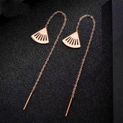 fashion sweet concise titanium steel personality woman earring