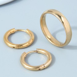 fashion concise gold surface ring circle man set