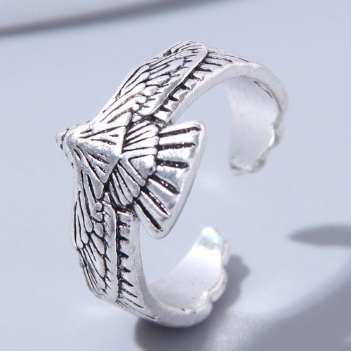 fashion retro eagle opening temperament ring