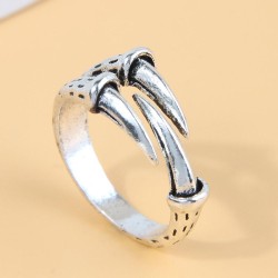 fashion retro concise claw opening woman ring