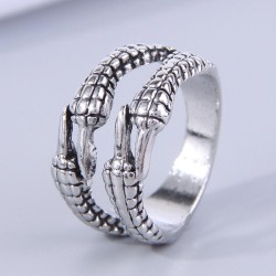 fashion retro concise claw opening woman ring
