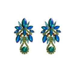 occidental style exaggerating retro luxurious colorful diamond earrings palace..