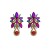 occidental style exaggerating retro luxurious colorful diamond earrings palace temperament elegant all-Pu