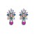 occidental style exaggerating retro luxurious colorful diamond earrings palace temperament elegant all-Pu
