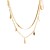 stainless steel wind eyes series sweater chain woman hollow love Pearl splice clavicle chain necklace
