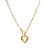 stainless steel wind eyes series sweater chain woman hollow love Pearl splice clavicle chain necklace
