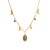 occidental style titanium steel necklace Double layer clavicle chain turquoise star pendant necklace 