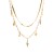 occidental style titanium steel necklace Double layer clavicle chain turquoise star pendant necklace 