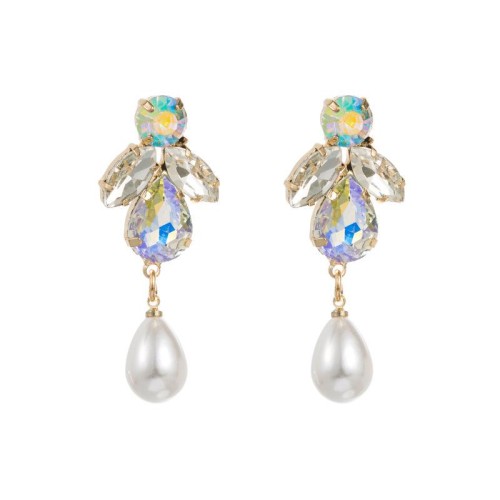 occidental style fashion personality temperament colorful diamond series Alloy diamond earrings woman imitate P