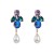 occidental style fashion personality temperament colorful diamond series Alloy diamond earrings woman imitate P