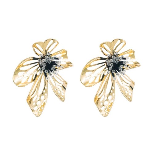 fashion handmade beads flowers earrings occidental style wind Alloy flowers earring fashion retro samll earrings