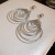 Metal wind circle earrings fashion personality high ear stud earring occidental style exaggerating atmospheri