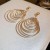 Metal wind circle earrings fashion personality high ear stud earring occidental style exaggerating atmospheri