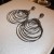 Metal wind circle earrings fashion personality high ear stud earring occidental style exaggerating atmospheri