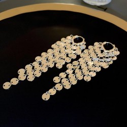 )occidental style sequin chain tassel buckle crafts Metal wind earrings earrin..