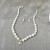  occidental style woman Pearl necklace ear stud set fashion Peach heart diamond pendant woman chain