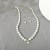  occidental style woman Pearl necklace ear stud set fashion Peach heart diamond pendant woman chain