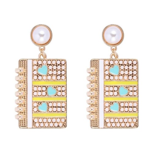 spring earrings Alloy Pearl creative Modeling love personality fashion temperament woman head