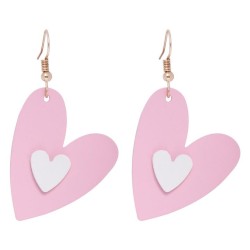 spring woman sweet love earrings all-Purpose brief personality woman Peach hea..