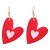 spring woman sweet love earrings all-Purpose brief personality woman Peach heart