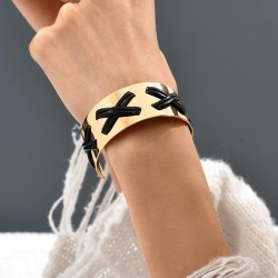occidental styleins creative geometry exaggerating opening bangle woman  trend..