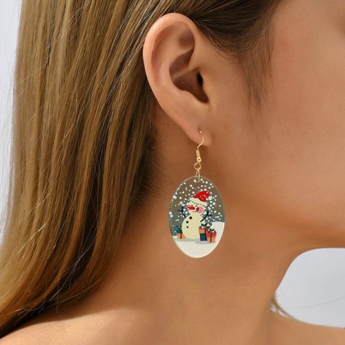 occidental style creative trend geometry Acrylic earrings woman ins personality brief resin earring