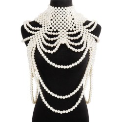 occidental style lady elegant multilayer Pearl chain  exaggerating beads weave..