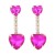 E heart-shaped Rhinestone temperament samll earrings  claw chain tassel romantic Earring woman