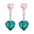 E heart-shaped Rhinestone temperament samll earrings  claw chain tassel romantic Earring woman