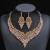 Alloy clavicle chain palace temperament occidental style retro exaggerating temperament crystal gem short necklac