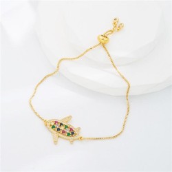 occidental style fashion trend creative samll Ballet girl color zircon bracele..
