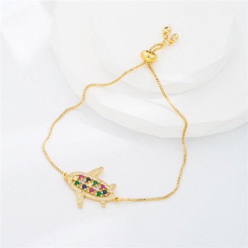 occidental style fashion trend creative samll Ballet girl color zircon bracelet chain