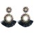 occidental style wind fashion exaggerating earrings Round sun flower colorful diamond tassel Earring high Bohem