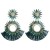 occidental style wind fashion exaggerating earrings Round sun flower colorful diamond tassel Earring high Bohem