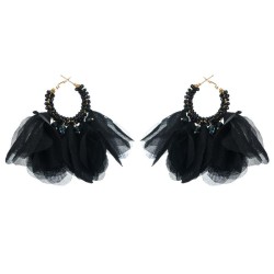 occidental style personality creative handmade weave beads flowers earring Ear..