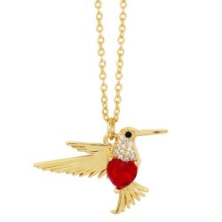 occidental style temperament embed love zircon samll necklace woman  fashion s..