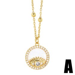 occidental style  personality embed Zirconium eyes necklace woman  sun pendant..
