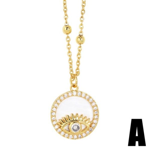 occidental style  personality embed Zirconium eyes necklace woman  sun pendantnk