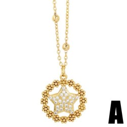 occidental style brief small fresh temperament Five-pointed star necklace fash..