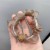 big circle diamond elasticity leather surface rope brief head woman