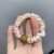 big circle diamond elasticity leather surface rope brief head woman