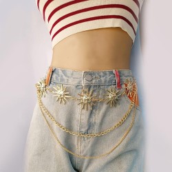 atmospheric Metal pendant chain woman chain sun buckle Metal chain chain