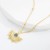 occidental styleins wind bronze gold plated embed zircon super love necklace  creative style trend sweater chain