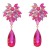  fully-jewelled flowers earrings Alloy diamond Earring occidental style exaggerating drop Acrylic earring