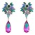  fully-jewelled flowers earrings Alloy diamond Earring occidental style exaggerating drop Acrylic earring