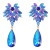  fully-jewelled flowers earrings Alloy diamond Earring occidental style exaggerating drop Acrylic earring